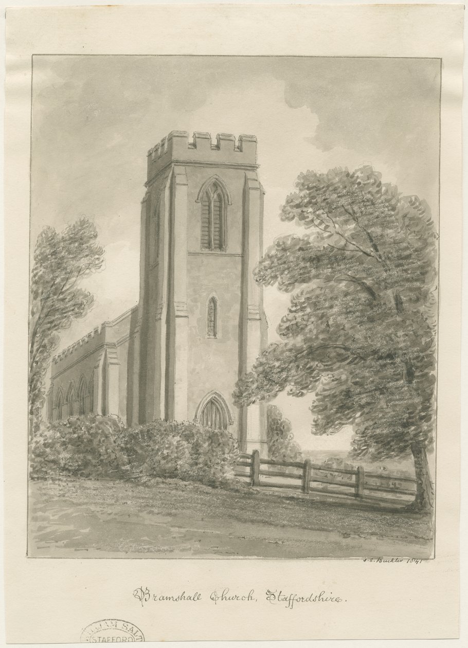 Chiesa di Bramshall da John Chessell Buckler