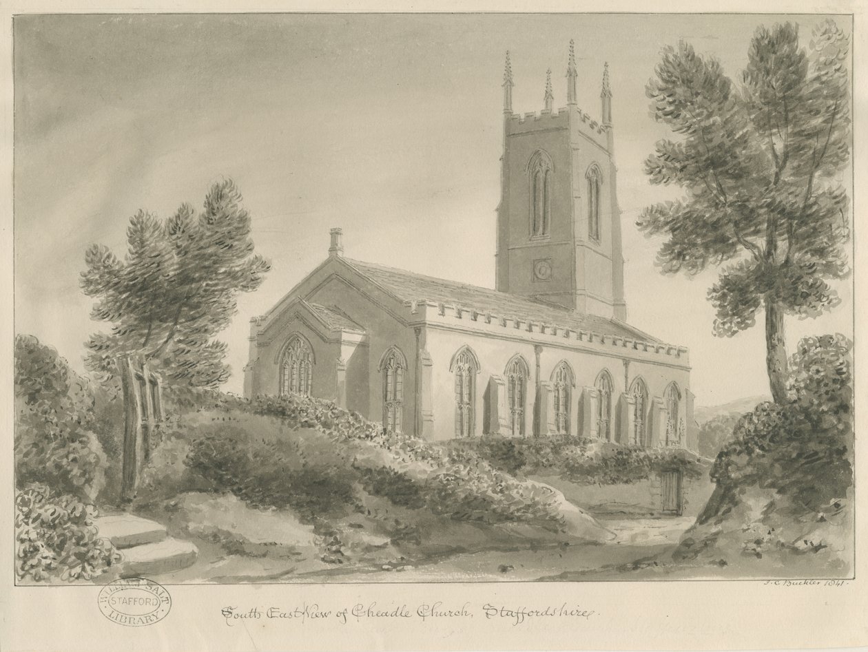 Chiesa di Cheadle da John Chessell Buckler