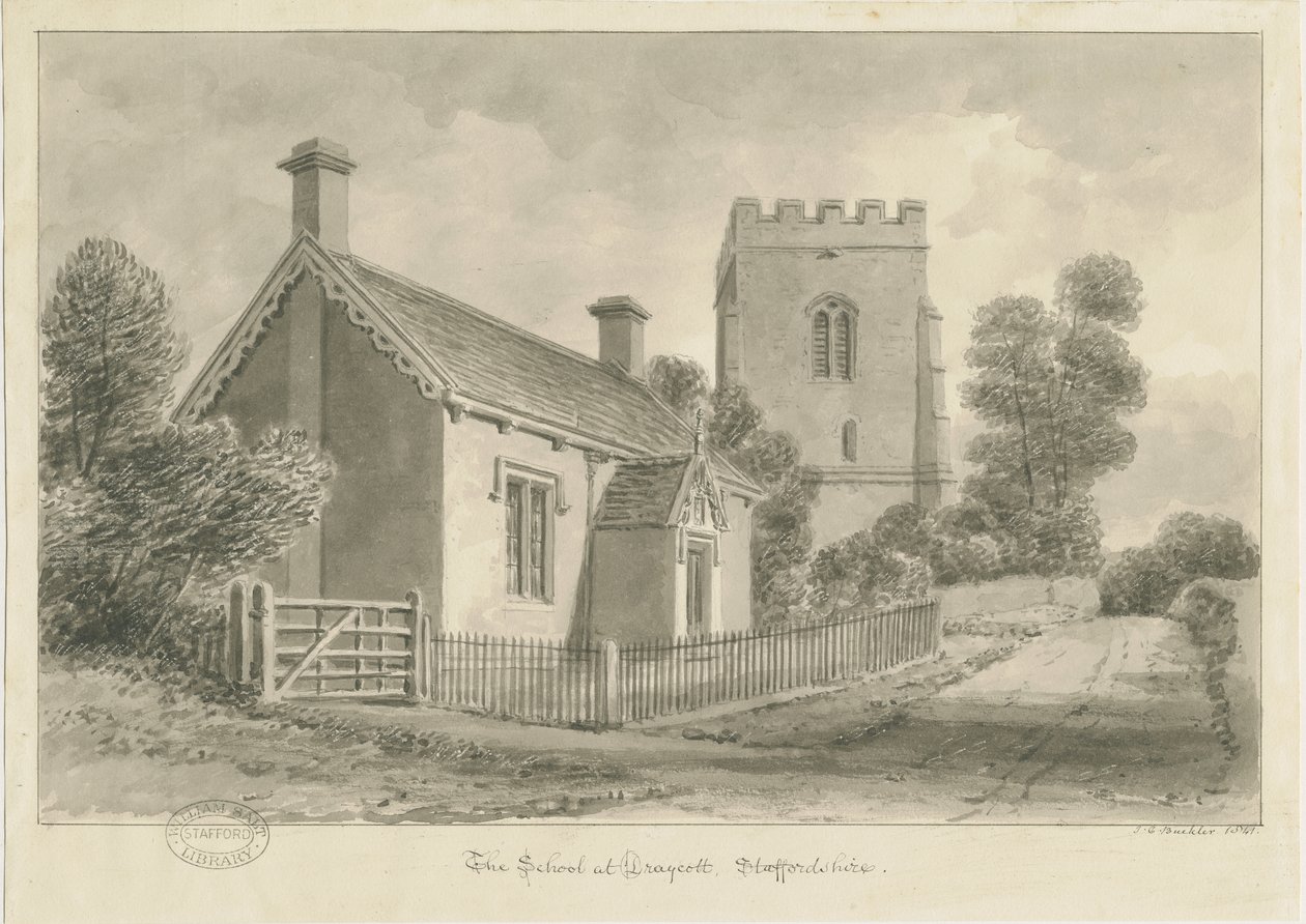 Draycott in the Moors - Scuola da John Chessell Buckler