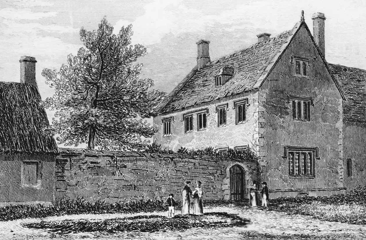 Scuola di grammatica ad Adderbury, Oxfordshire da John Chessell Buckler