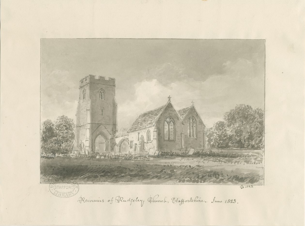 Chiesa di Rugeley da John Chessell Buckler