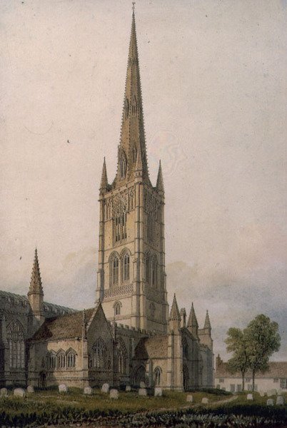 Chiesa di San Walfram, Grantham da John Chessell Buckler