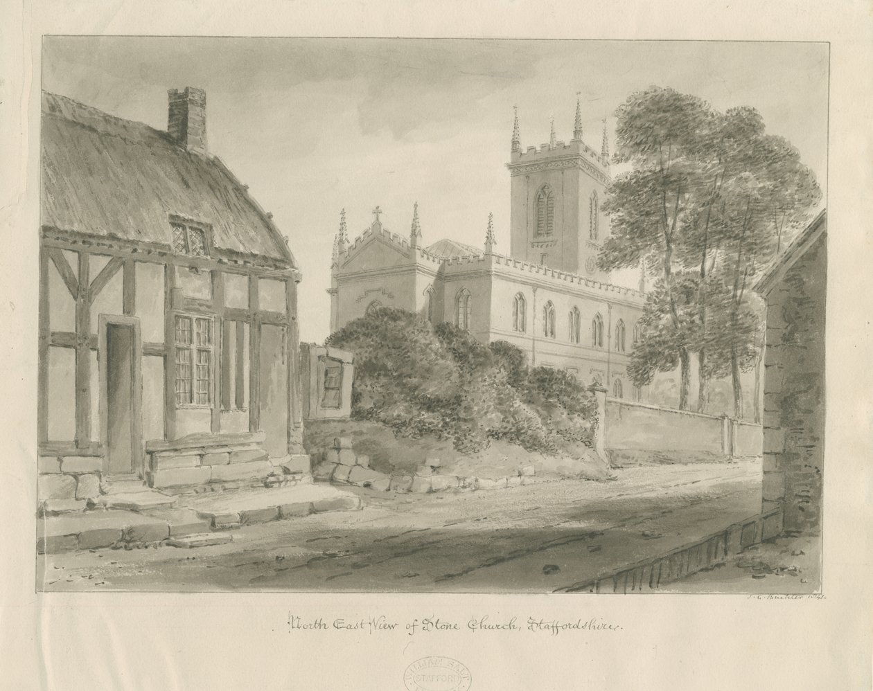 Chiesa di Stone da John Chessell Buckler