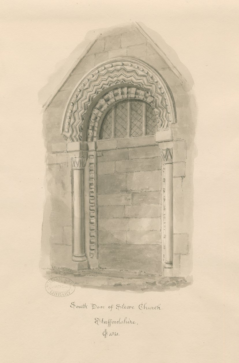 Chiesa di Stowe - Porta sud da John Chessell Buckler