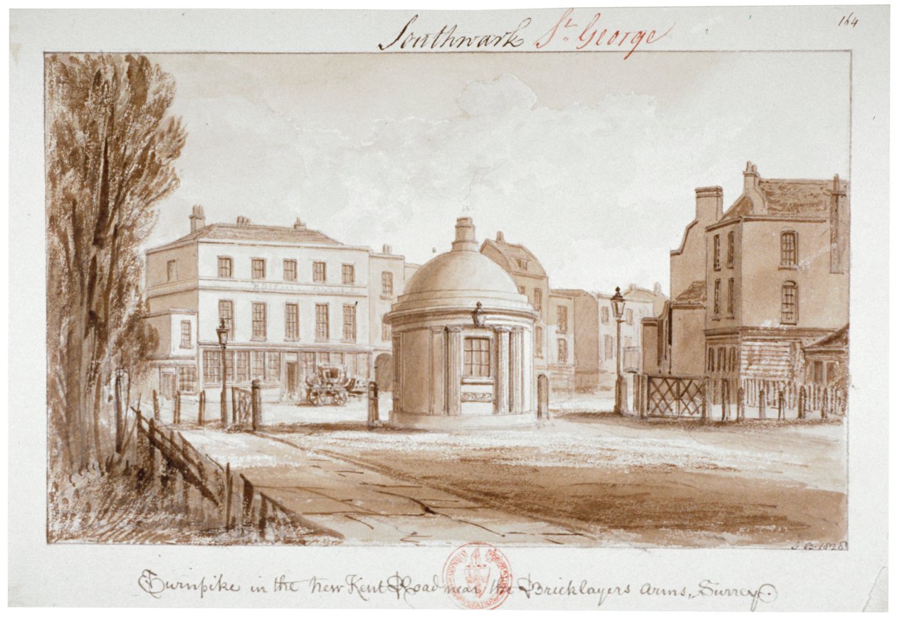 Turnpike nella New Kent Road vicino al Bricklayers