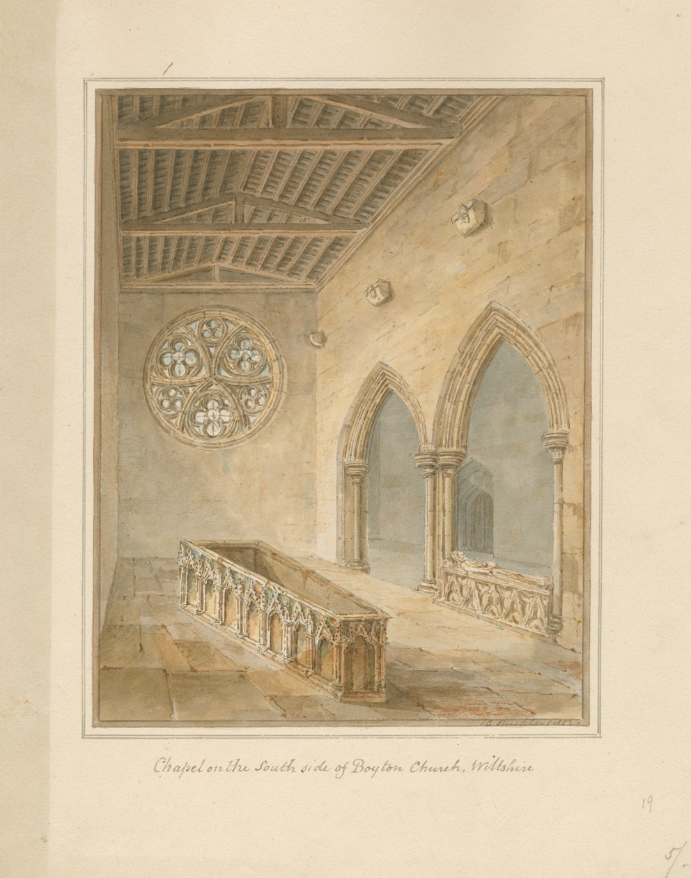 Wiltshire - Boyton Church - Chapel, 1812 da John Chessell Buckler