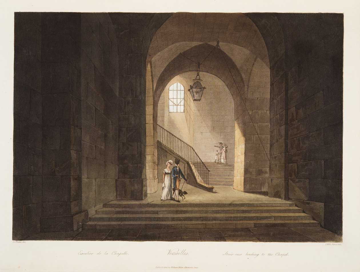 Scala che conduce alla Cappella da John Claude Nattes