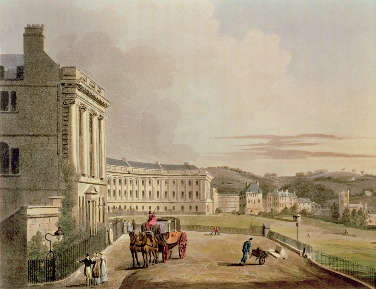 Il Crescent, (dettaglio della strada) da John Claude Nattes