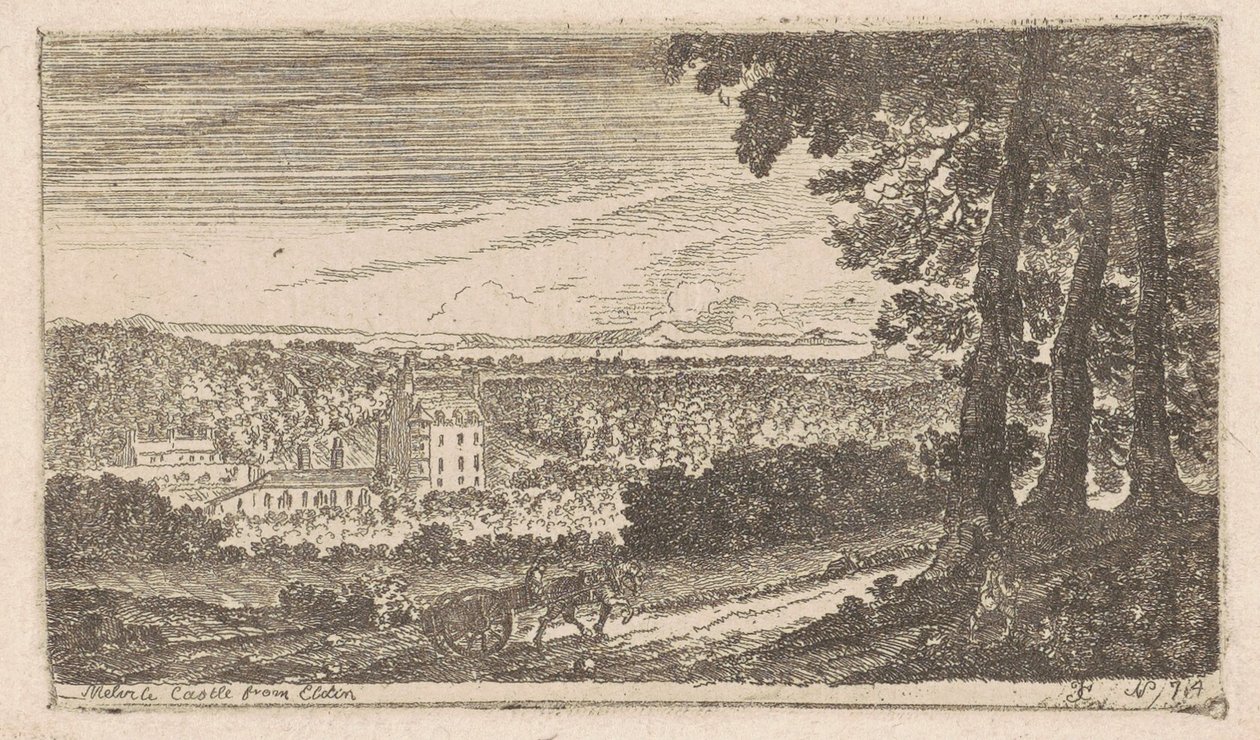 Castello di Melville da Eldin da John Clerk, of Eldin