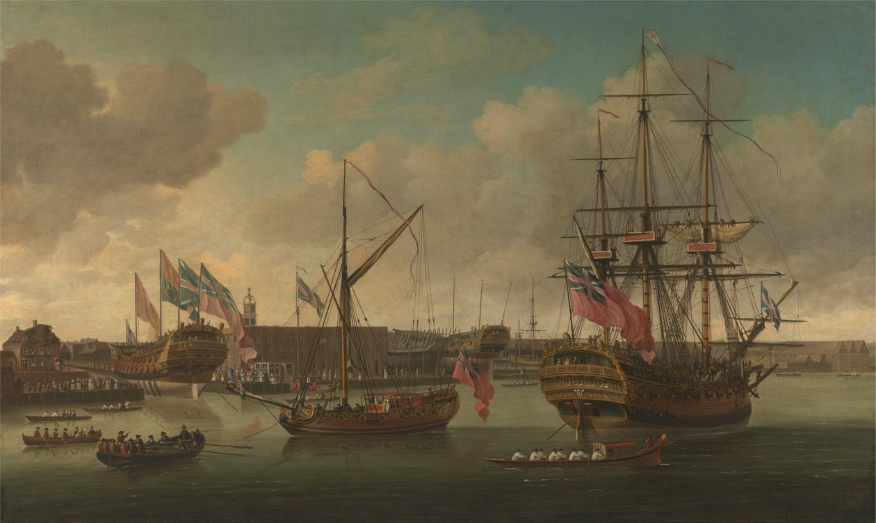 Varo a Deptford da John Cleveley the elder