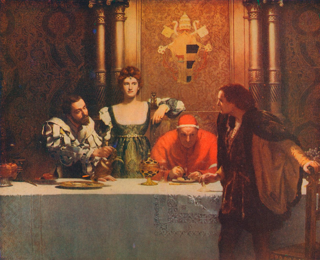 Un bicchiere di vino con Cesare Borgia, 1893, 1914 da John Collier