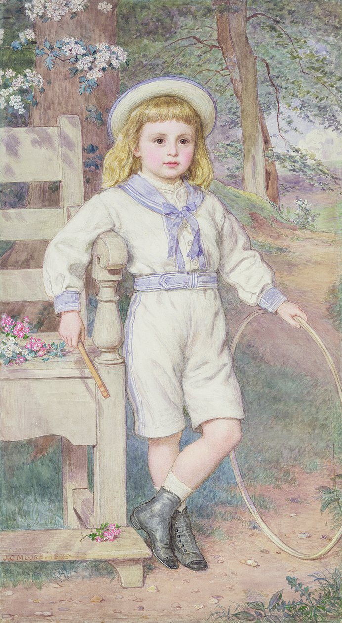 Ragazzo con il cerchio da John Collingham Moore