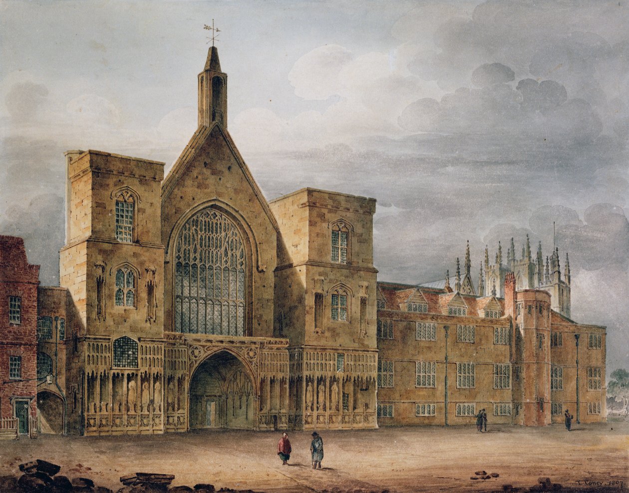 Ingresso alla Westminster Hall, 1807 da John Coney