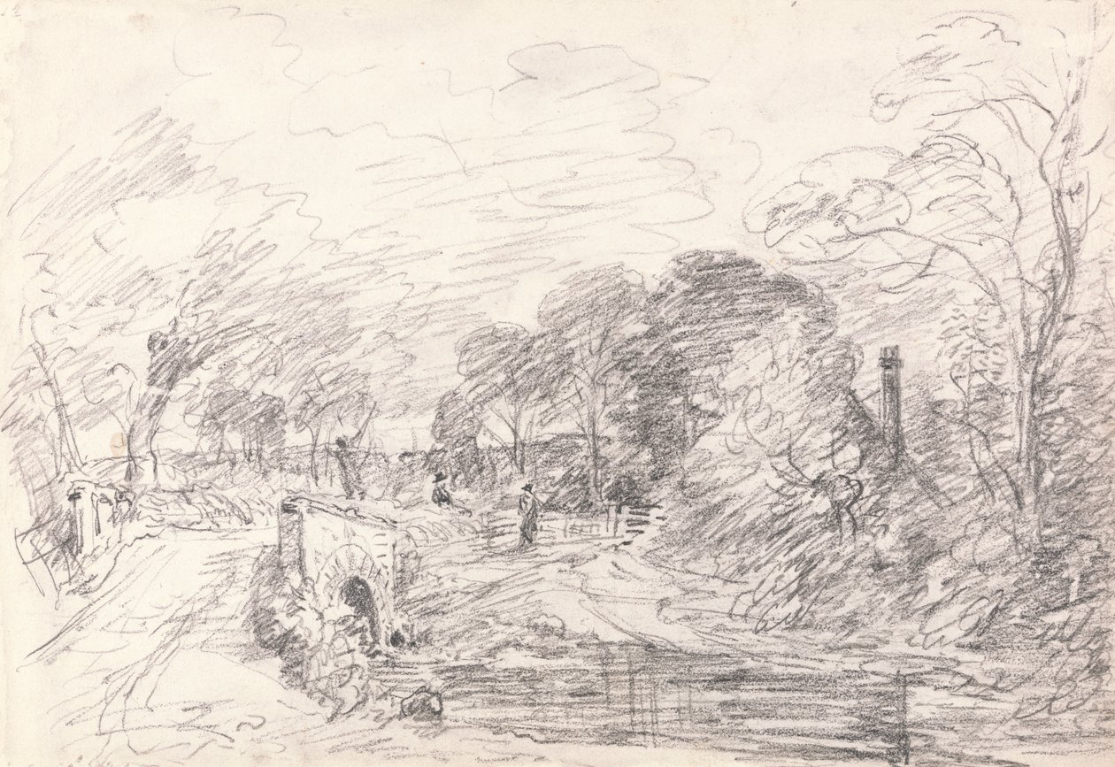Un ponte vicino a Salisbury Court, forse Milford Bridge da John Constable