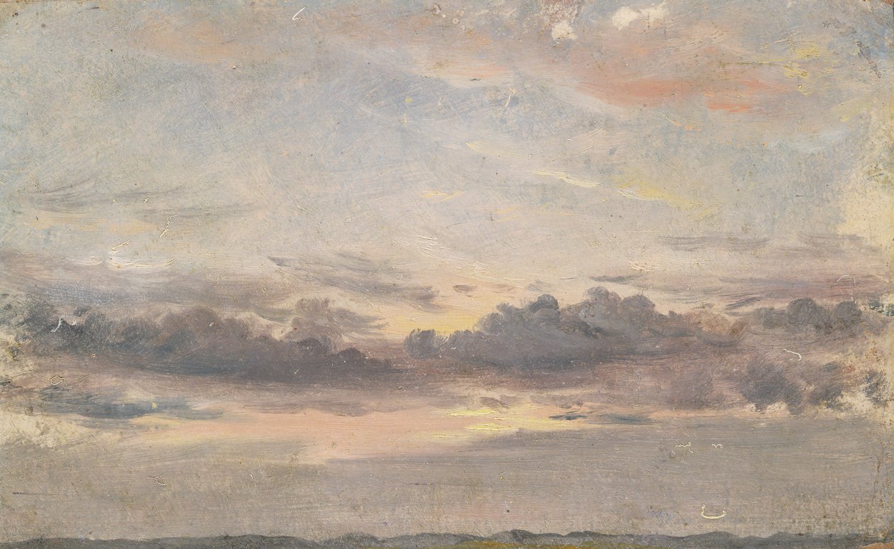 Studio di nuvole, tramonto, c.1821 da John Constable