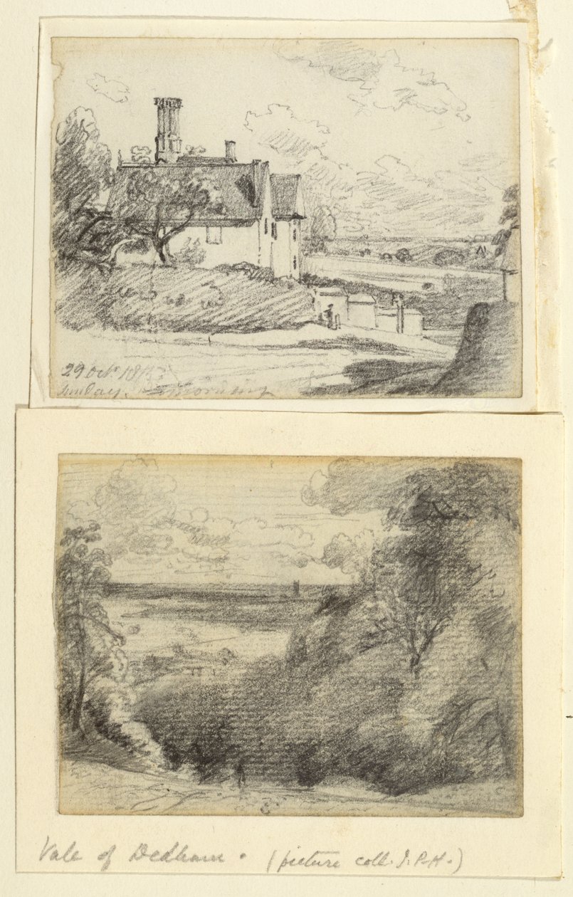 Una casa padronale, 1815, e Dedham da vicino Gun Hill, Langham, c.1815 da John Constable