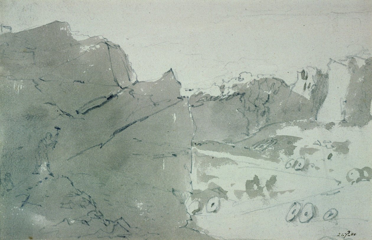 Una cava per macine nel Derbyshire, 1801 da John Constable