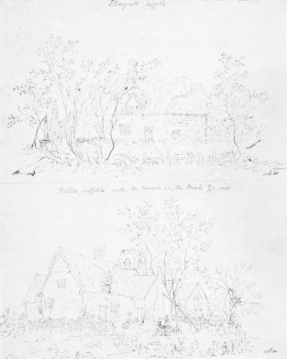 Un cottage in rovina a Capel, Suffolk da John Constable