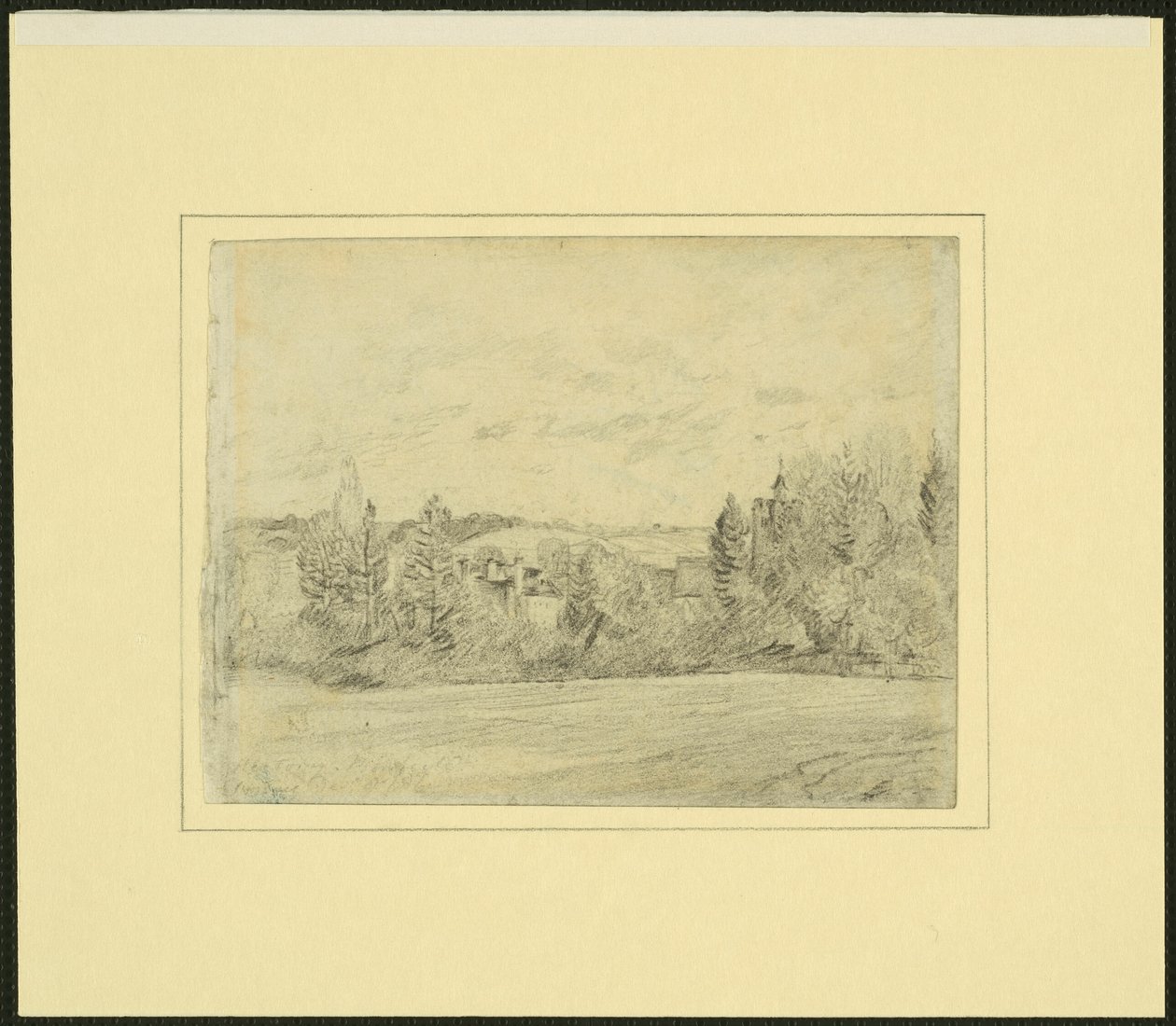 Canonica e chiesa di Binfield, Berkshire da John Constable