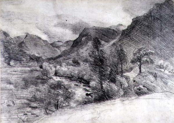 Borrowdale, mattina, c.1806 da John Constable