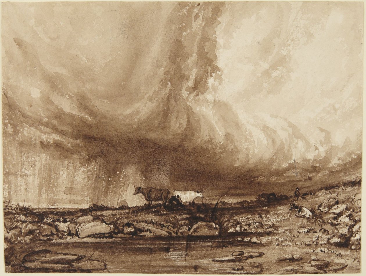 Bestiame durante un temporale da John Constable