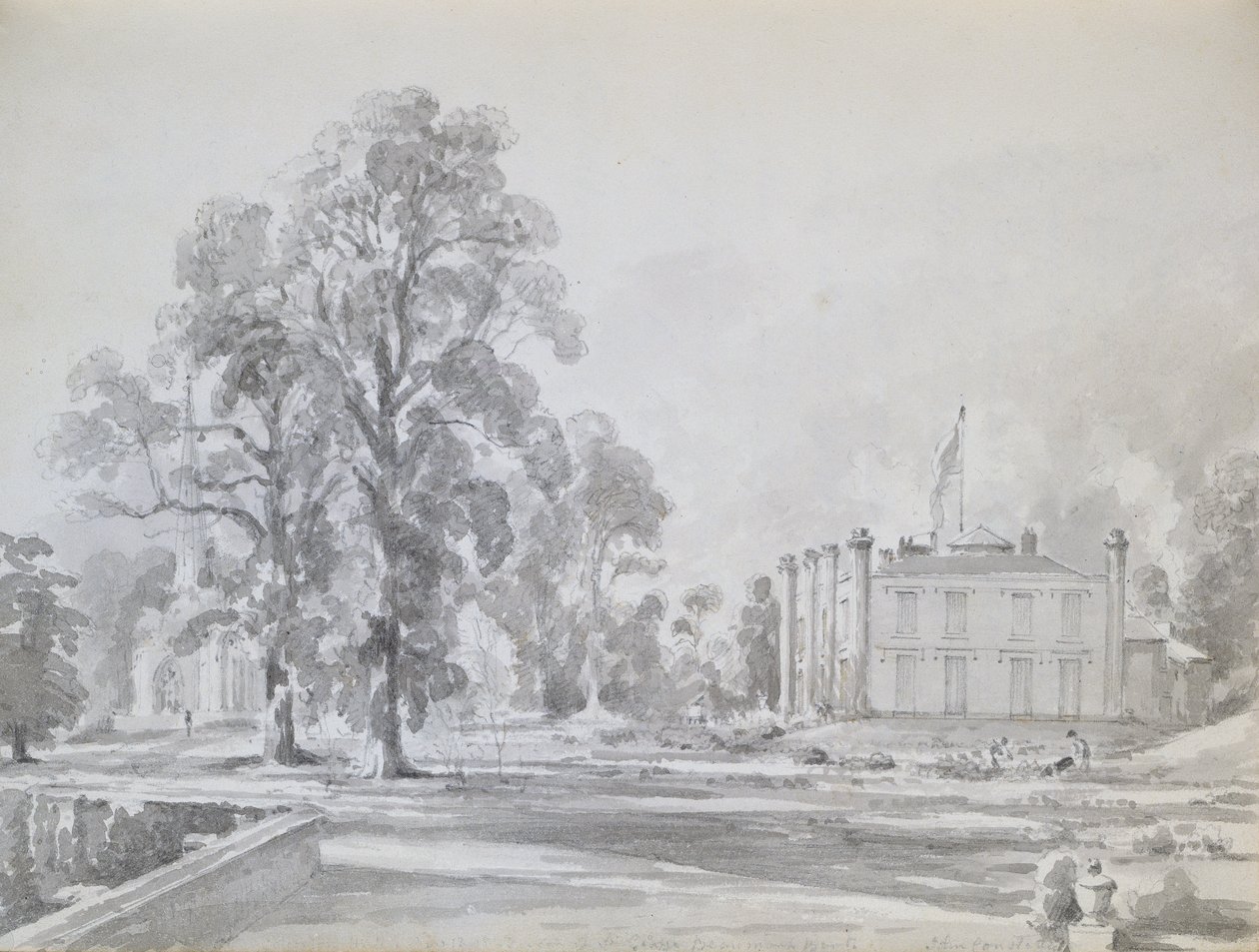 Coleorton Hall, Leicestershire, casa di Sir George Beaumont da John Constable