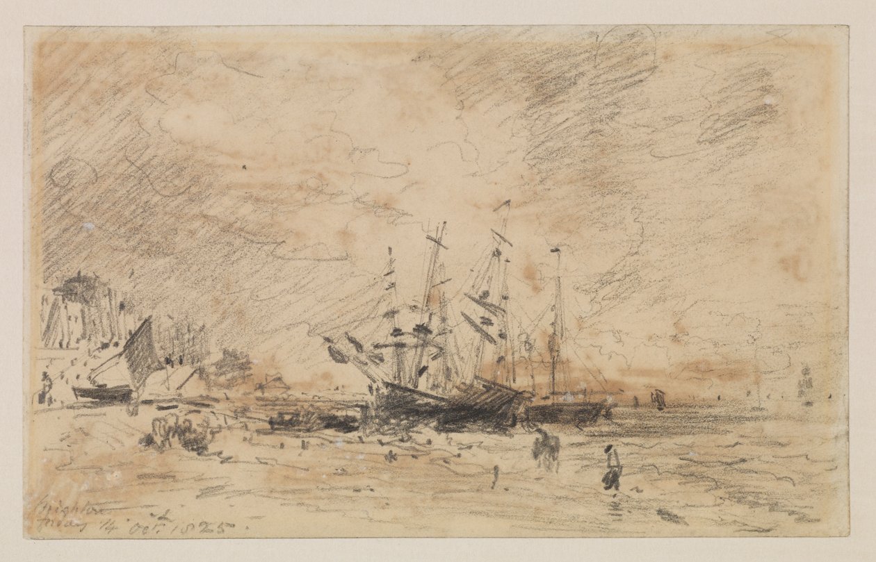 Colliers sulla spiaggia a Brighton, 14 ottobre 1825 da John Constable