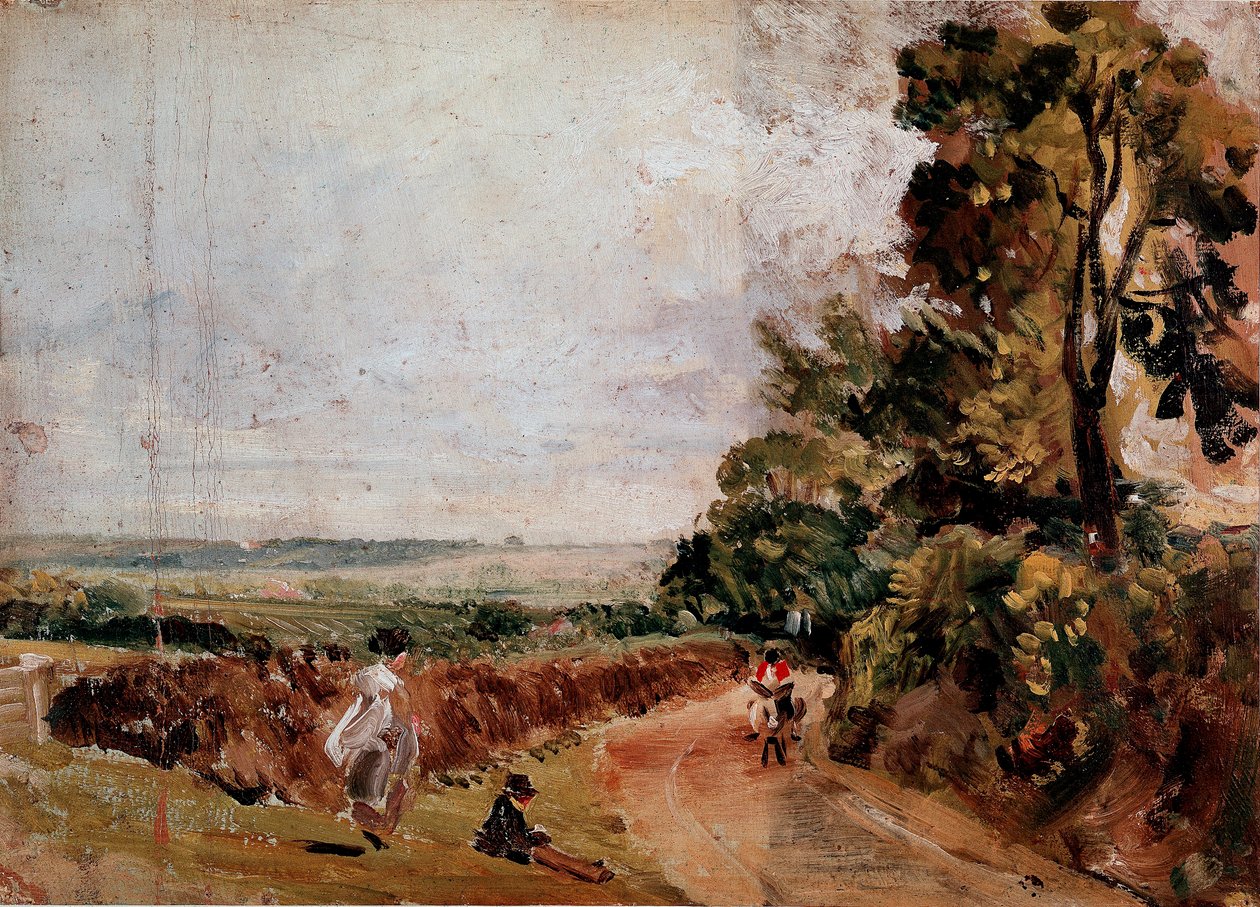 Strada di campagna tra East Bergholt e Flatford da John Constable