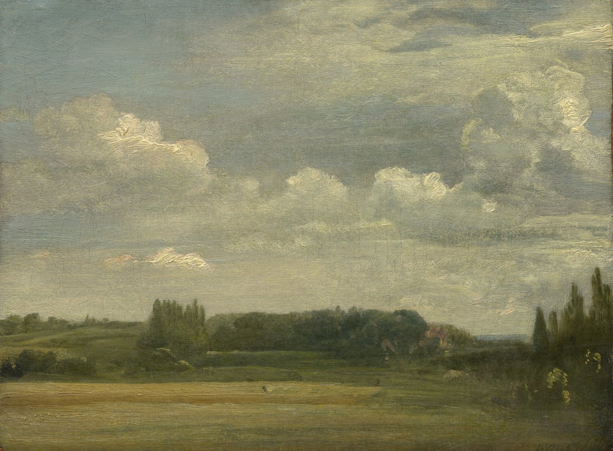 East Bergholt Common, vista verso il rettorato, 18 agosto 1813 da John Constable