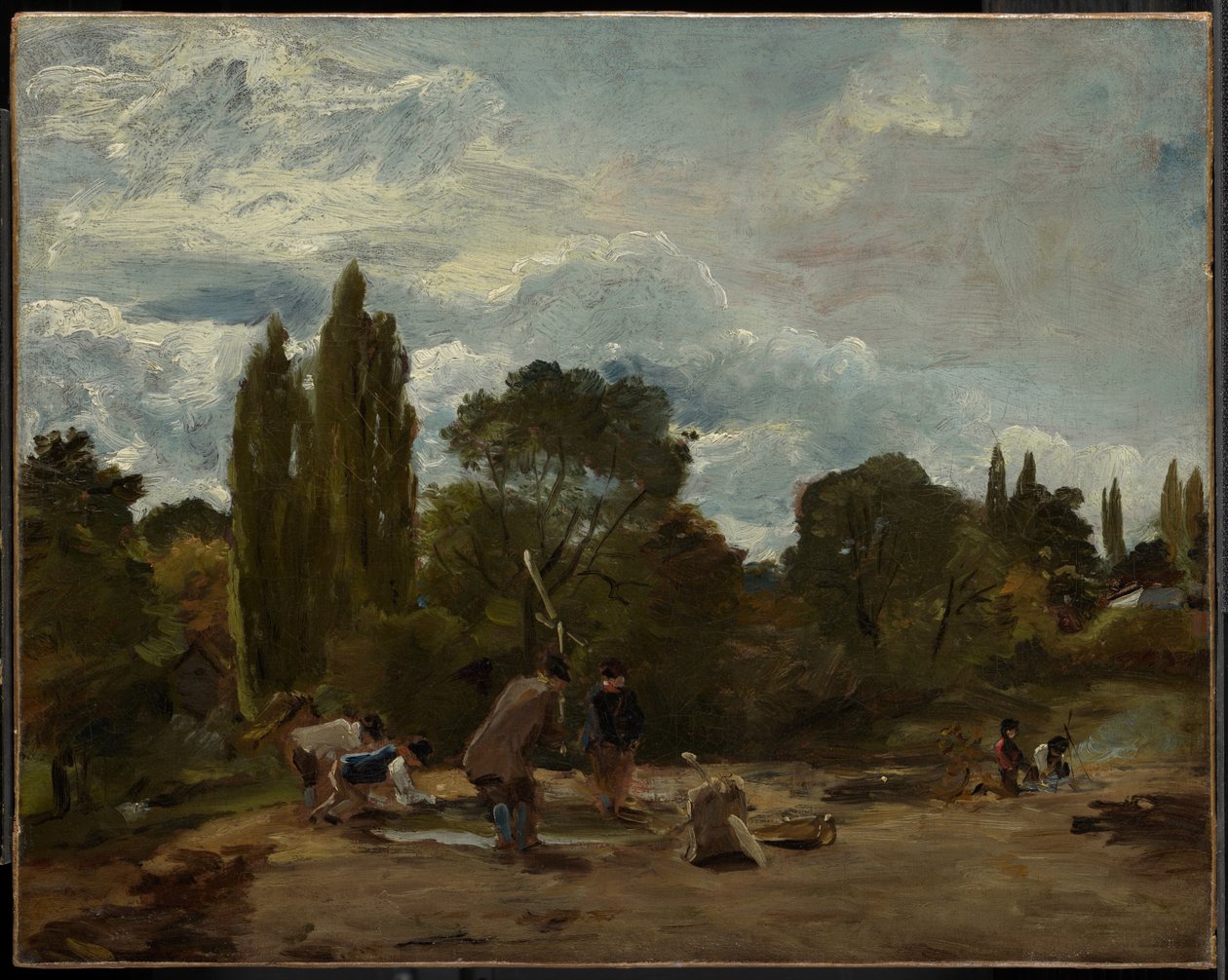 Battitori di teste di rapa, East Bergholt da John Constable