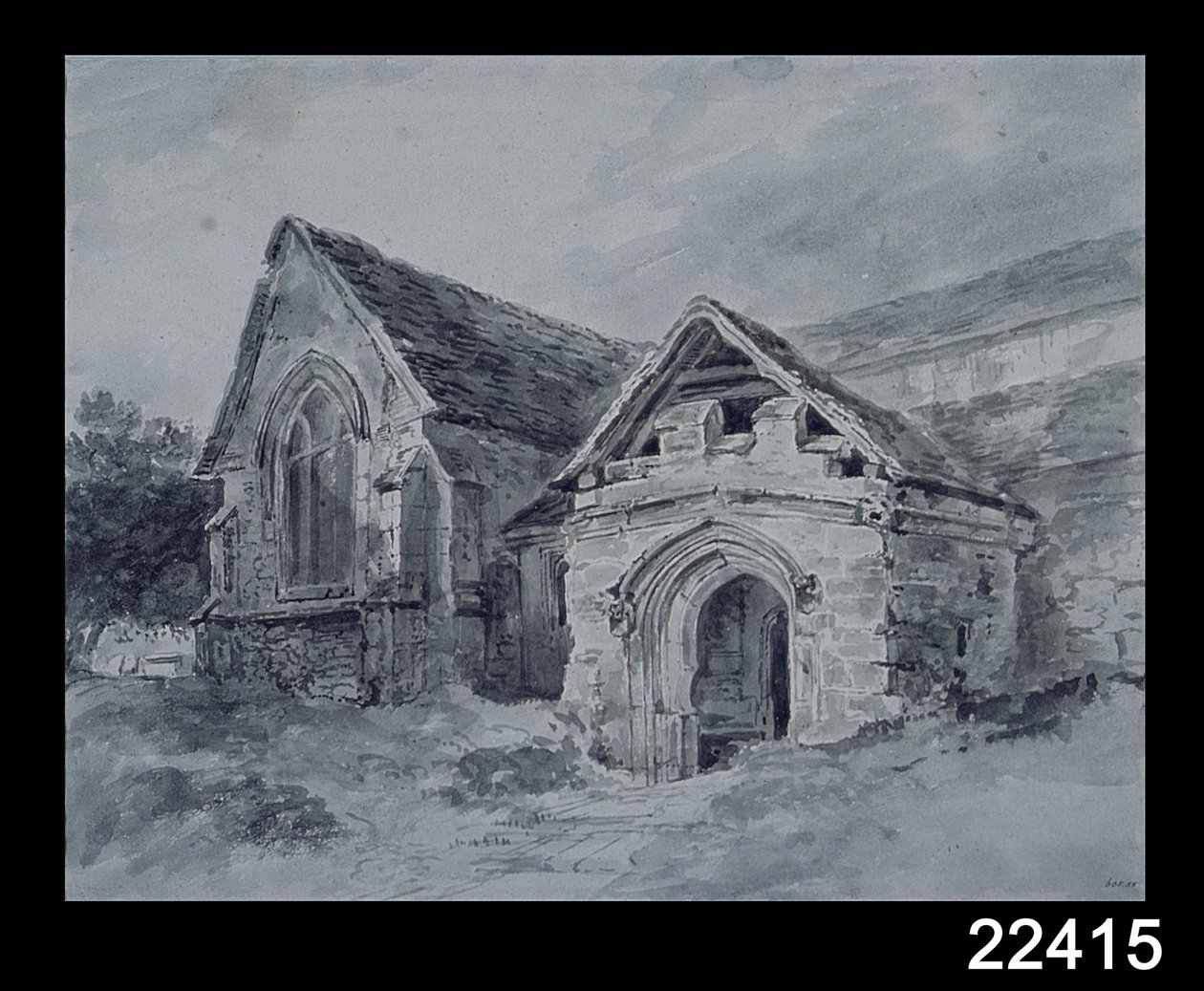 Portico e transetto di una chiesa da John Constable