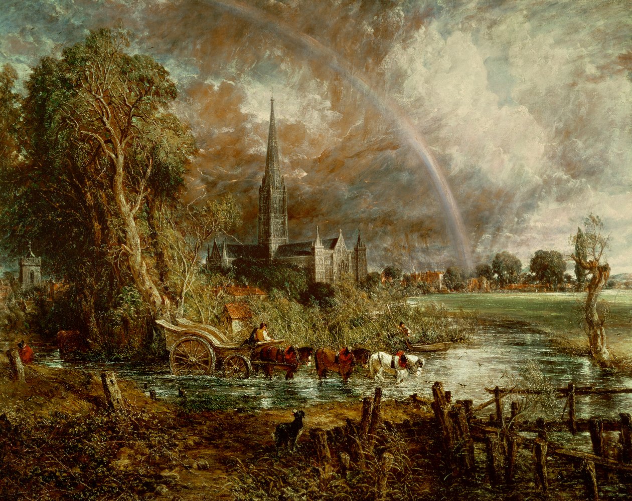 Cattedrale di Salisbury dai prati, 1831 da John Constable