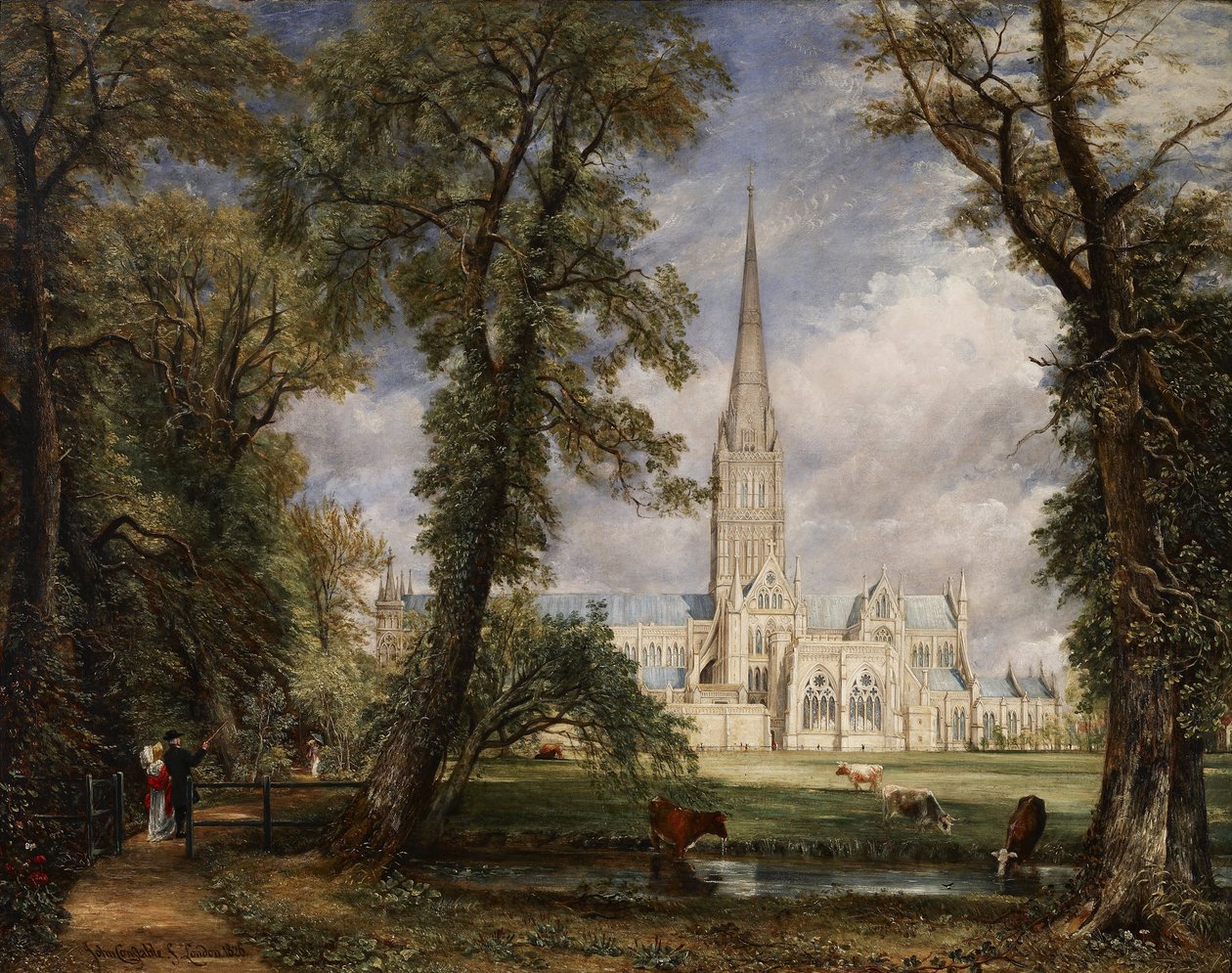 La cattedrale di Salisbury dal giardino del vescovo da John Constable