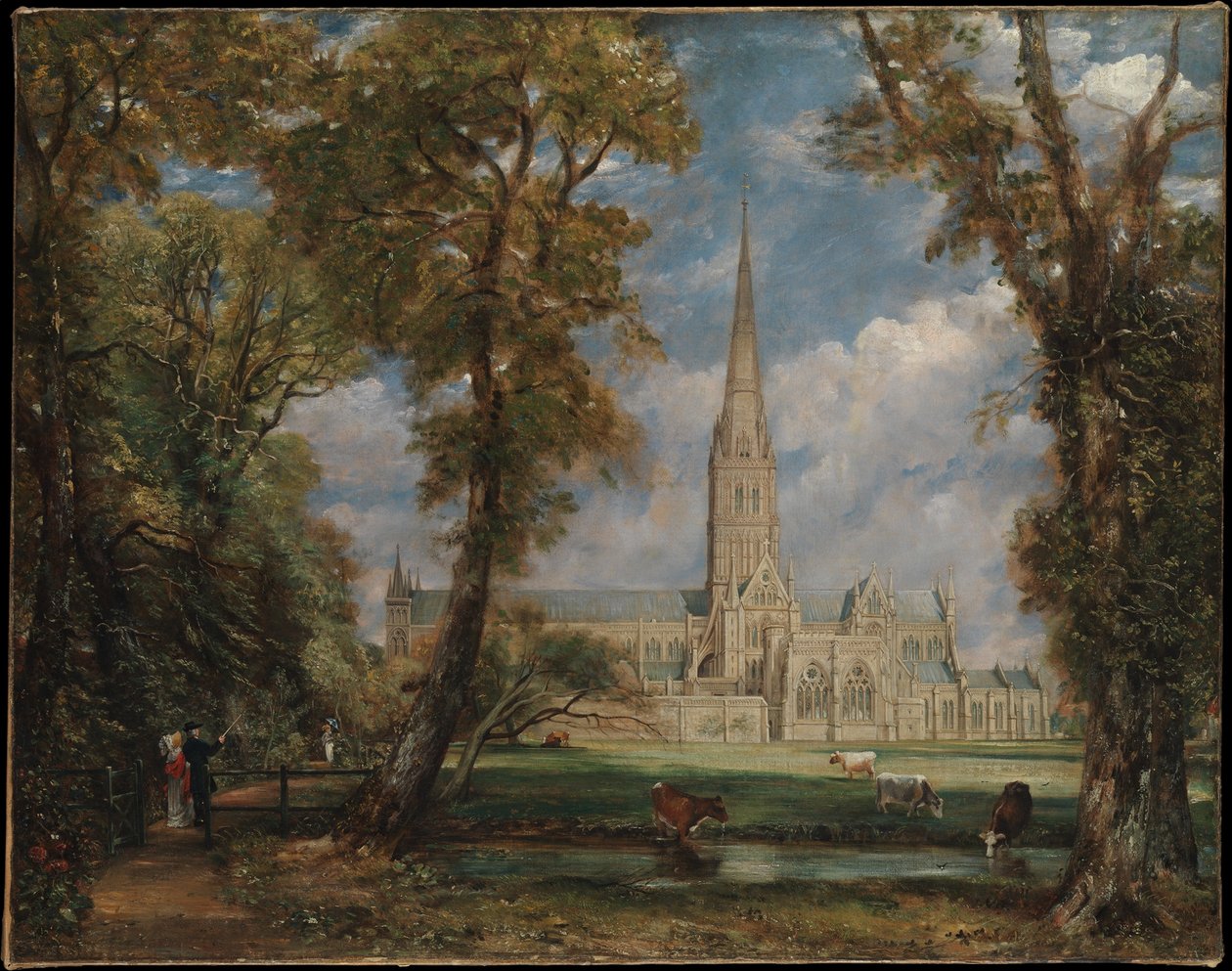 La Cattedrale di Salisbury vista dai giardini del vescovo da John Constable