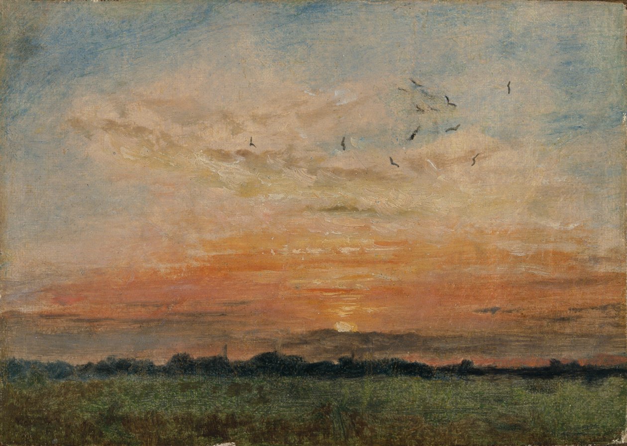 Tramonto (olio su tela) da John Constable