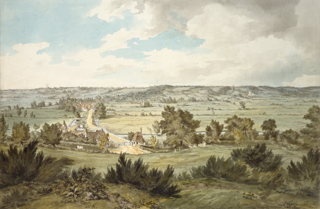 Valle dello Stour con Stratford St Mary vista da vicino Dedham da John Constable