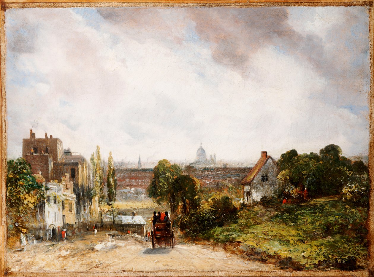 Veduta della città di Londra dal cottage di Sir Richard Steele, Hampstead, c.1832 da John Constable