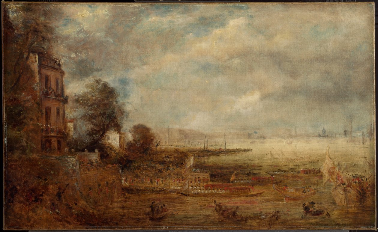 Il ponte di Waterloo visto dalla scalinata di Whitehall da John Constable