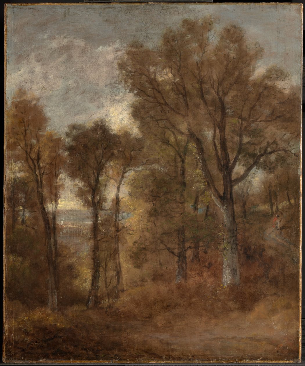 Scena boschiva con vista sulla valle di Dedham da John Constable