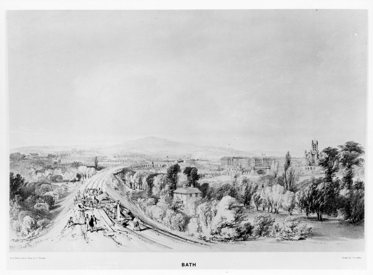 Approccio alla stazione di Bath da est, da 