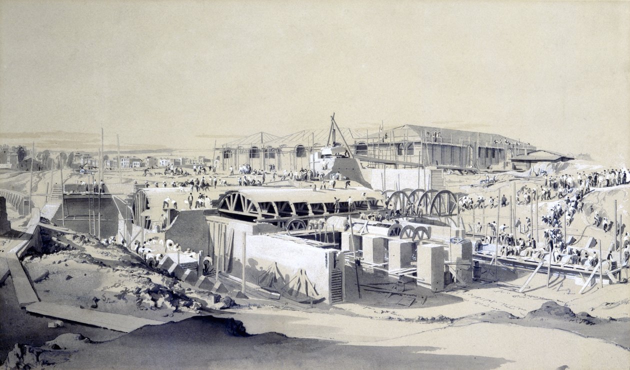 Costruzione della Casa della Macchina Fissa, Camden Town, 26 aprile 1837 da John Cooke Bourne
