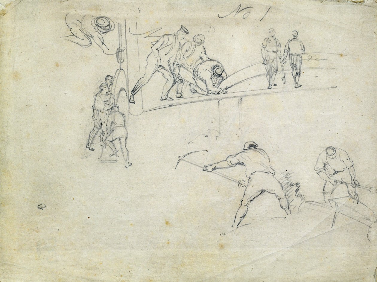 Costruzione della ferrovia Londra-Birmingham, c.1835 da John Cooke Bourne