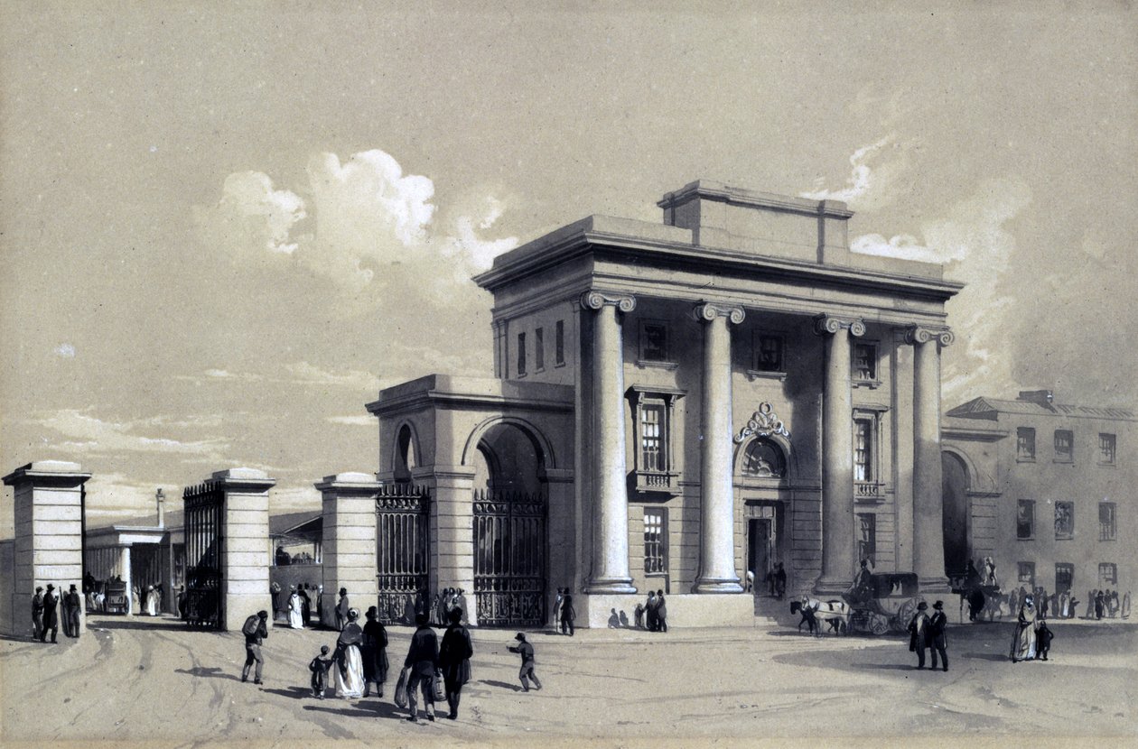 Ingresso alla stazione di Birmingham, settembre 1838 da John Cooke Bourne