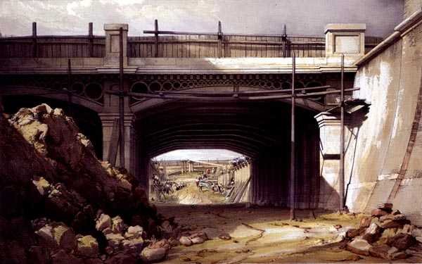 Ponte di Hampstead Road da John Cooke Bourne
