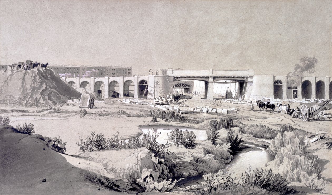 Ponte di Hampstead Road, 5 ottobre 1836 da John Cooke Bourne