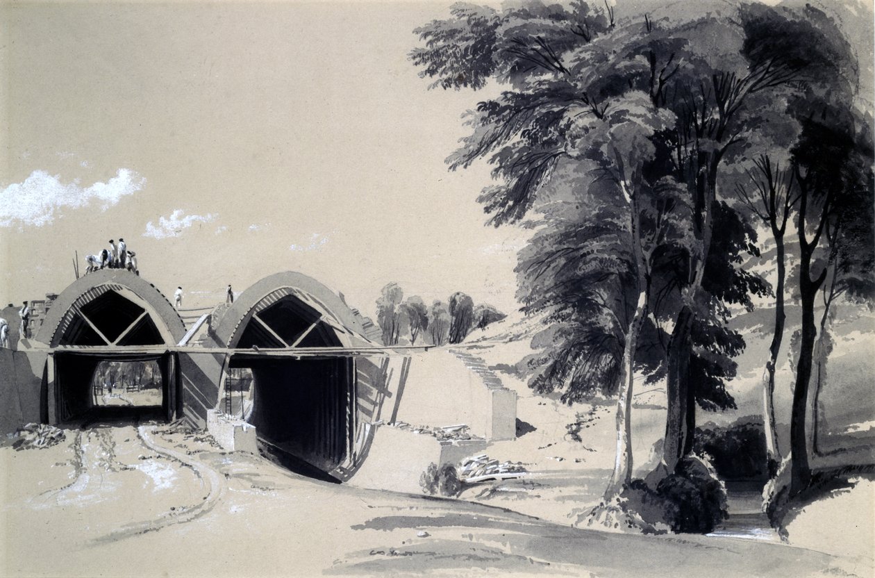 Ponte di Occupation, Bugbrooke, Northamptonshire, 9 luglio 1837 da John Cooke Bourne