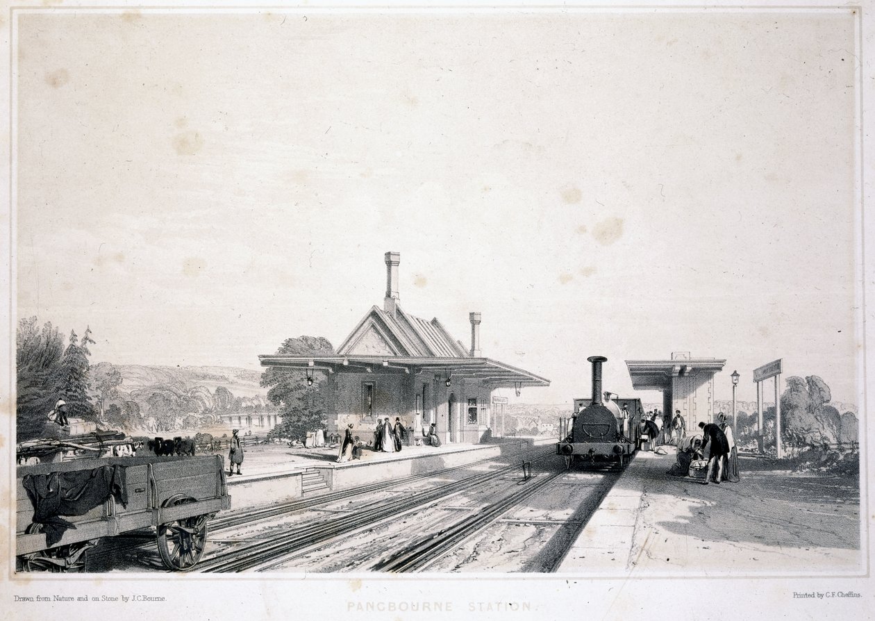 Stazione di Pangbourne, 1846 da John Cooke Bourne
