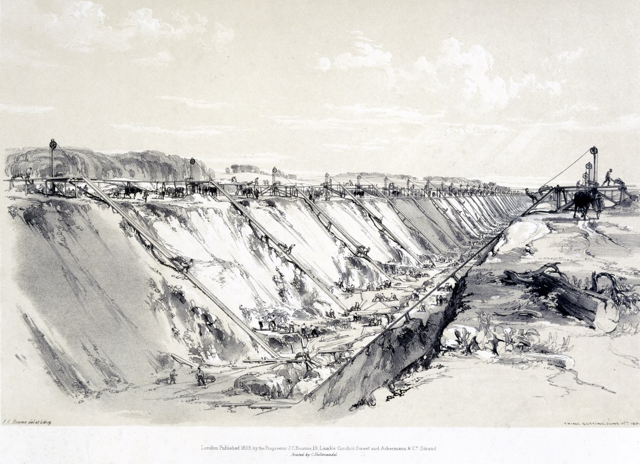 Taglio di Tring, 19 giugno 1837 da John Cooke Bourne