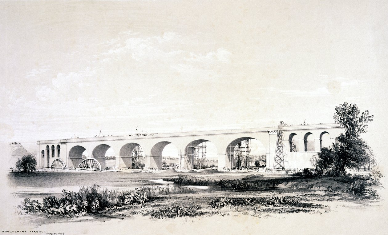 Viadotto di Wolverton, agosto 1837 da John Cooke Bourne