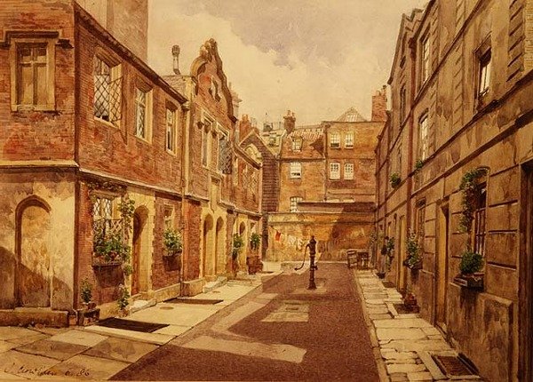 Case di Carità, Cock Court da John Crowther
